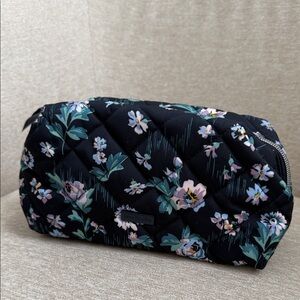 Vera Bradley Cosmetic Bag Performance Twill Navy Garden